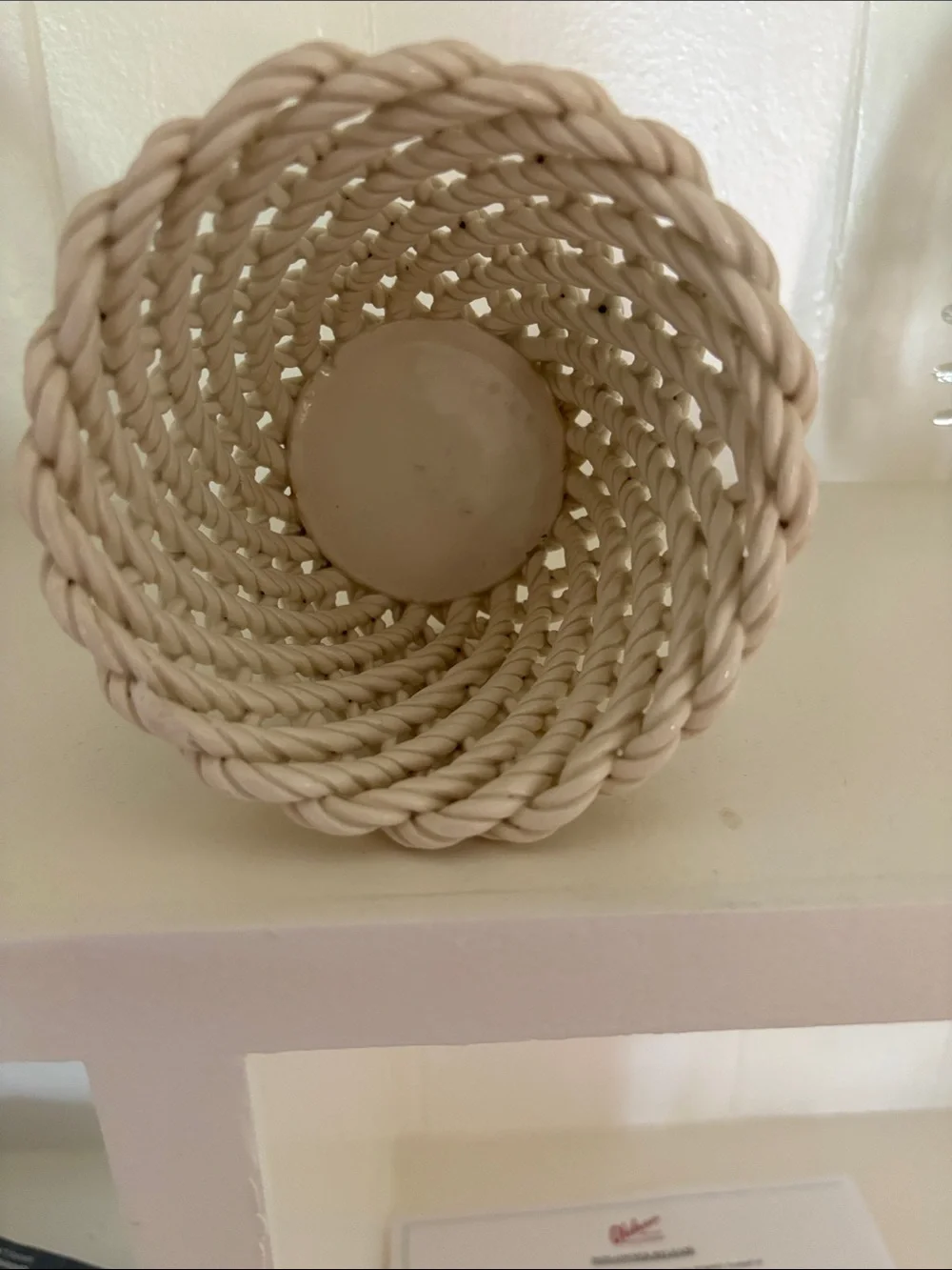 Woven Rope Accent Planter - Cream